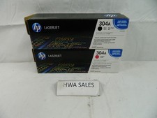 2 Gen HP 304A CC530A CC533A Black & Magenta Toner Cartridges CP2025 CM2320 OEM picture
