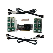 PLX88048 PCIe 4.0 x16 4*SFF-8654 8I Expansion Card +4*Baseplate 4*Cable X8X8X8X8 picture