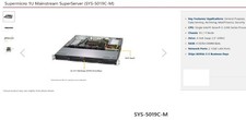 Supermicro 1U X11SCM-F Server Xeon E-2224 3.4Ghz 16GB RAM M.2 NVME 1x Caddy   X picture