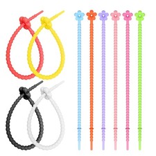 20 PCS Silicone Cable Ties Reusable Cable Ties Reusable Silicone Cable Managemen picture