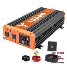 1500 Watt Pure Sine Wave Power Inverter 12V DC to 120V AC,3000W Surge Peak picture