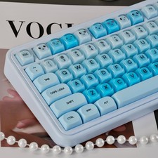 Blue Jelly PBT Keycaps 132 Keys MOA Profile Custom MX Switch Set picture