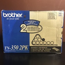 GENUINE Brother TN-350 2 Pack Black Standard Yield Toner Cartridges picture