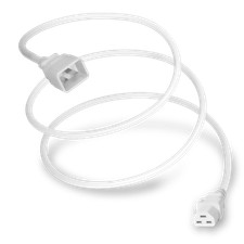 20 Pack of C20 to C21 20A 250V 12/3 SJT Power Cord - White - 8ft picture