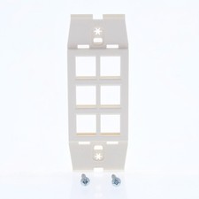 Leviton AC646-QTZ Quartz Quickport Acenti 1G 6-Port Polymer Wallplate Insert picture