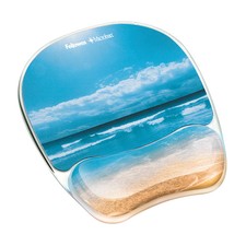 Fellowes Gel Mouse Pad With Wrist Rest, Sandy Beach picture