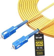 7 Ft 2M OS2 LSZH SC/UPC To SC/UPC Simplex Single Mode Fiber Optic Patch Cable picture