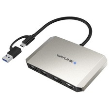 USB 3.0/USB C to DisplayPort and HDMI Adapter DisplayLink Dual 4K/5K Monitor Hub picture