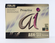 Vintage ASUS A8N-SLI Deluxe w/ Socket 939 4x DDR Ram W/ Extras Tested Working picture