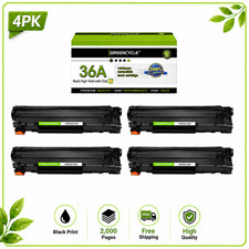4PK CB436A 36A Toner Cartridge Fit For HP 36A LaserJet P1505N M1522N MFP picture