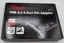 Rosewill RC-101 USB 2.0 5-Port PCI Adapter Card Open Box Complete w/ Driver CD picture