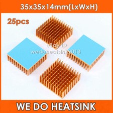 25pcs 35x35x14mm Aluminium Slot Heatsinks Cooler for 1W 3W High Power LED Light picture