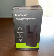 BrosTrend AC1200 Dual-Band Wi-Fi to Gigabit Ethernet Adapter Access Point Black picture
