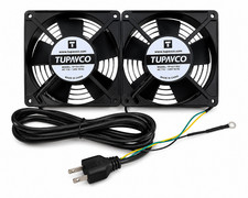 TUPAVCO TP1511/EU Dual 120mm Cabinet Cooling Fan Kit AC 110-120V 50Hz Open Box picture