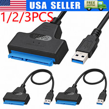 1-3PCS SATA to USB 3.0 Cable USB to SATA III Hard Drive Adapter 2.5'' SSD HDD picture