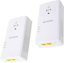 NETGEAR PLP2000 Powerline Ethernet Adapter Kit 2000Mbps 2-Pack Dual Port Outlet picture