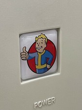 Custom FALLOUT Vault Tec Boy PipBoy Computer Case Badge DOMED Sticker Retro 1x1 picture