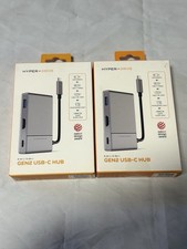 Lot of 2 HyperDrive GEN2 6-in-1 USB-C Hub 4K 60Hz 100W PD HD-G206 NEW picture