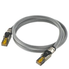 Hifi Pure Silver CAT8 Ethernet Network Cable 40Gbps 2000MH RJ45 Patch Cord picture