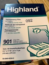 Highland 901 Transparency Film for Copiers 50 Sheets/Apollo -20/Hammermill -10 picture