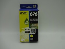 Genuine Epson 676XL Pro Yellow Ink Cartridge New Sealed 06-2014 (BL) picture
