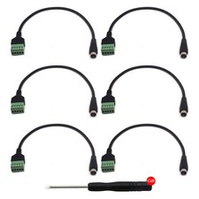 6pcs 8-Pin Mini DIN Male to 5-Pin Screw Terminal Block Cable DIY Wiring Adapter picture
