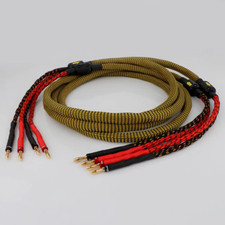 OFC Copper Audiophile Speaker Cable 8 Banana Plug HiFi Audio Interconnector Line picture