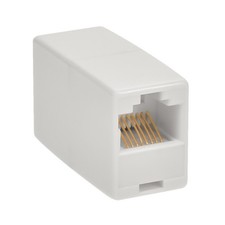 RJ45 Modular Inline Coupler Straight, White picture