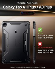 For Samsung Galaxy Tab A9 Plus / A11 Plus Case Poetic Kickstand Rugged Black picture