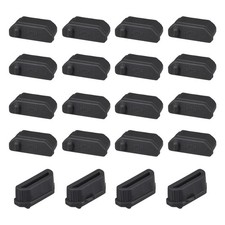 Silicone TV  Anti-Dust Stopper Cap Cover for FEMALE Port Black 20 Pack picture