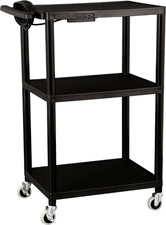 Norwood Commercial Furniture Mobile Utility AV Cart with Power Strip and Casters picture