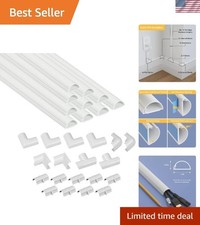 Self-Adhesive Cord Cover Kit 157in - Paintable Wire Hiders for Easy Installation picture