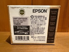 Epson T5809 Light Light Black UltraChrome K3 Ink 80ml Stylus Pro 3800 3880 NEW picture