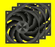 LOT OF PC FANS 120mm GaminG PC Computer Case Cooling Fan BLACK/WHITE FAN BLADES picture