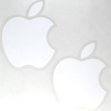 14 Apple White Logo Stickers on 7 Sheets picture