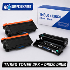 2PK TN850 Toner 1PK DR820 Drum For Brother HL-L6200DW MFC-L5900DW Lot picture