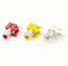 Amiga Connector RCA 3x Video Audio Yellow White Red Plug Socket picture