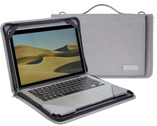 Broonel Gray Fabric Laptop Messenger Case For 17 inch Laptops NEW picture