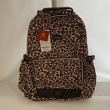 LOVEVOOK Leopard Print Laptop Backpack 18-Inch Brown/Black picture