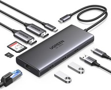 UGREEN 10-in-1 USB-C Hub Dual HDMI 8K 4K 100W PD Ethernet SD CM639 NEW picture