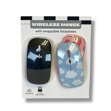 Vivitar Wireless Mouse Swappable Face Plates Black/Strawberries/Clouds NEW picture