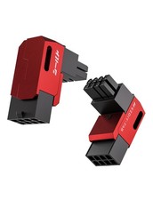 Shield Series 8 Pin PCIe GPU Power Adapter 90 Degree Angled Red 2 Pack Standard picture