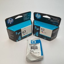 Lot of 3 HP 63 & 63XL Tri-color Ink Cartridge - Exp 03/2017 - 04/2026 - New picture