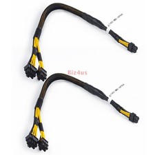 2x New Mini 8pin to 6+8pin Power Adapter Cable For Dell G14 R740 and GPU 35CM picture