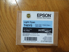 2025 GENUINE EPSON LIGHT CYAN T46Y5 INK SURECOLOR SC-P900 FACTORY SEALED 50ml picture
