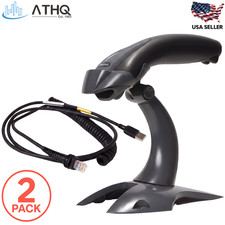 2 PACK Honeywell Voyager 1200G 1D Laser Barcode Scanner USB w/Stand Wired NEW picture