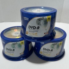 3X 50 Pack OFFICE DEPOT DVD+R 120 Minute, 4.7 GB, 16x Blank CD Discs, NEW SEALED picture