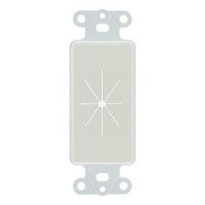 Wall Plate Insert With Flexible Opening Fits Decora Faceplate Inner Part White picture