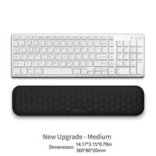 Medium Memory Foam Keyboard Wrist Rest Pad Fabric Surface Black picture