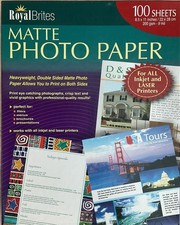 Royal Brites Matte Photo Paper 8.5x11 Heavyweight Double-Sided - 88 Sheets picture